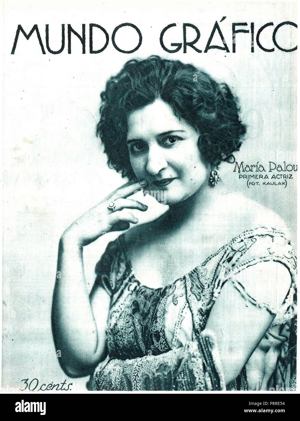18 1921-09-21, Mundo Gráfico, María Palou, Kaulak Foto Stock