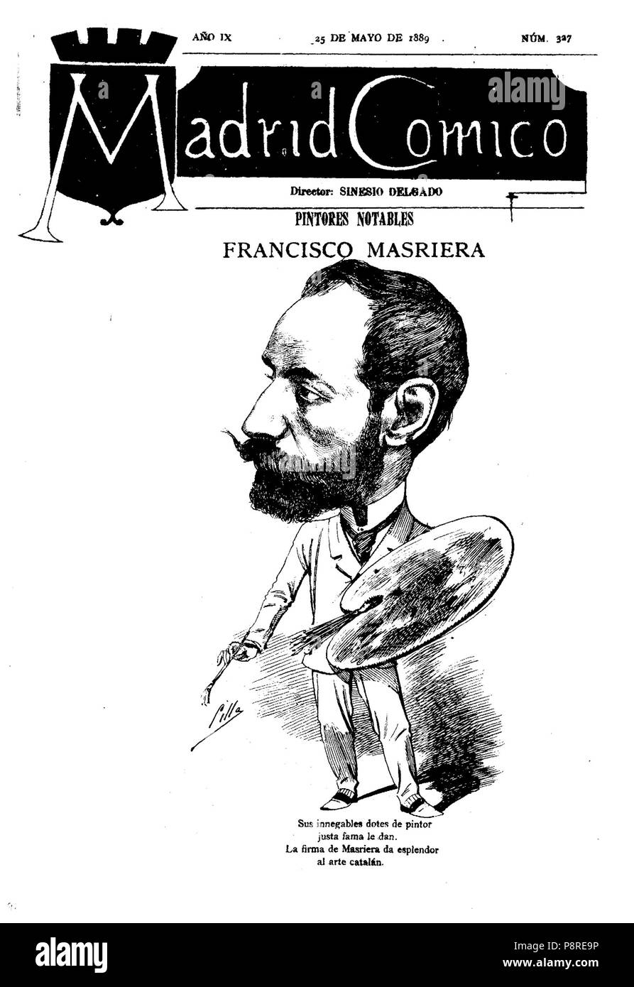 11 1889-05-25, Madrid Cómico, Francisco Masriera, Cilla Foto Stock
