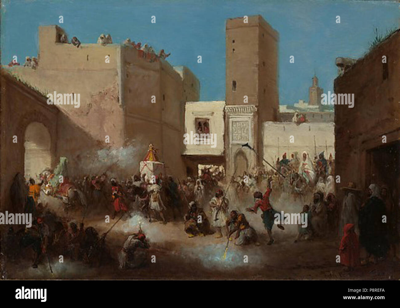 . 573 Victor Eeckhout - corteo nuziale in Fez Foto Stock