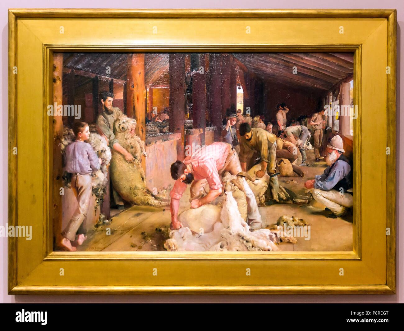 . 559 Tom Roberts, tranciare i cilindri (1890) Foto Stock