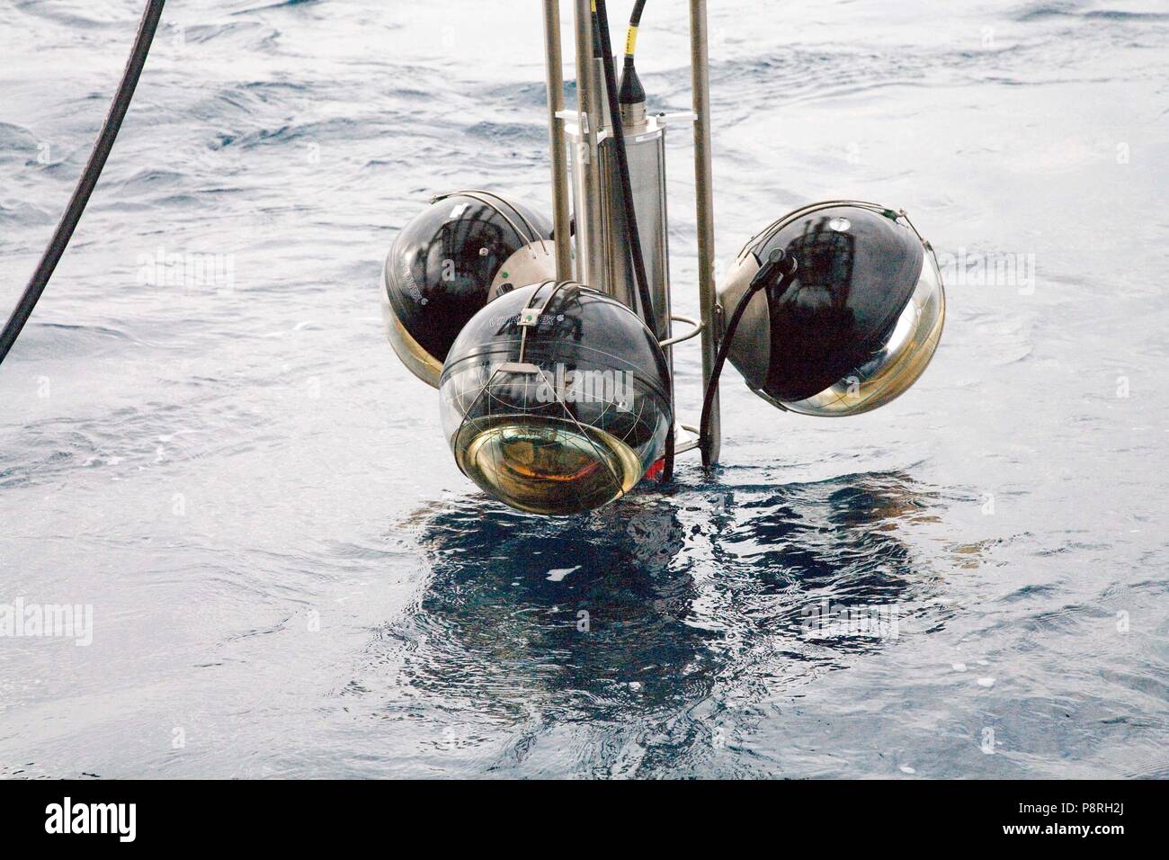 Distribuzione di Antares deep sea fotocamera;s sul Mediterraneo Foto Stock