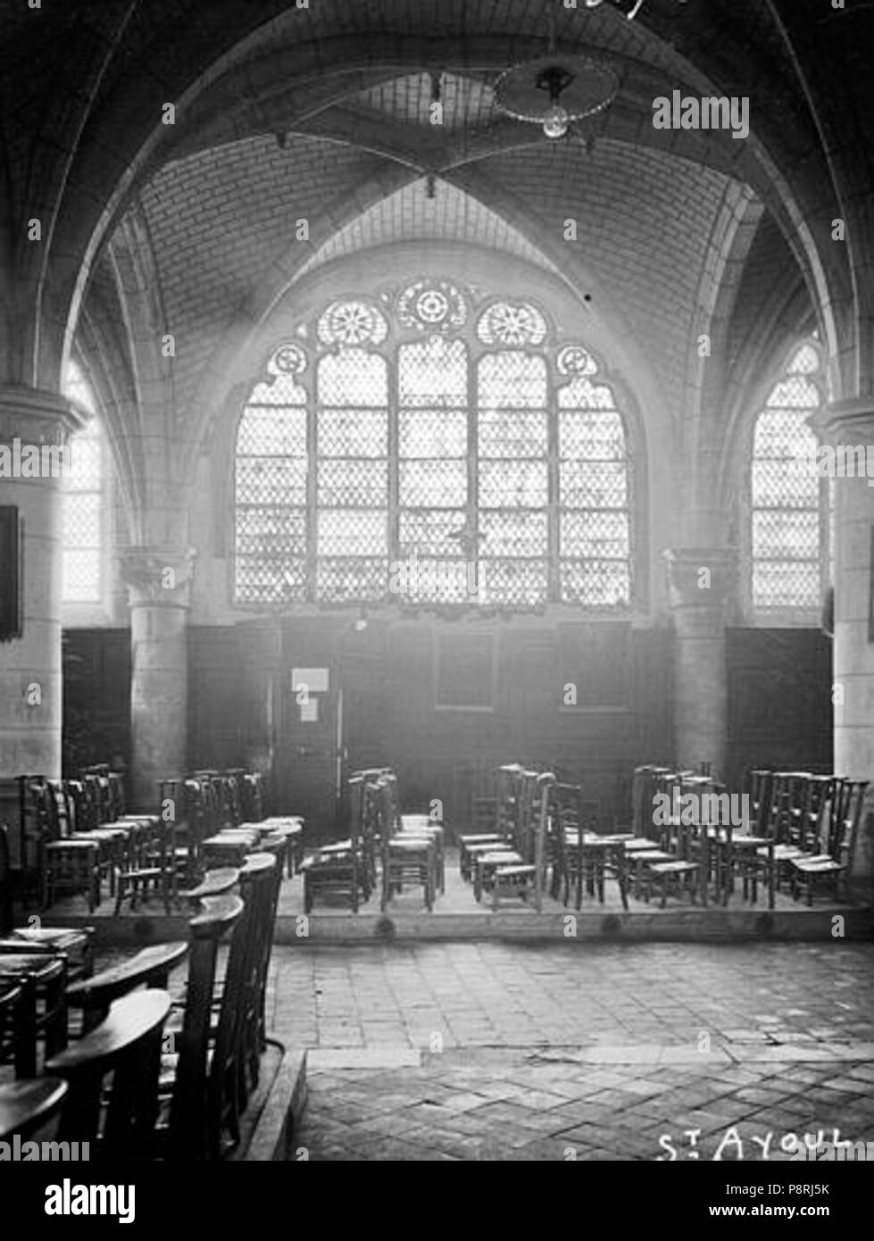 25 Abbaye Saint-Ayoul (ancienne) - Eglise, intérieur - Provins - Médiathèque de l'architecture et du patrimoine - APMH00031712 Foto Stock
