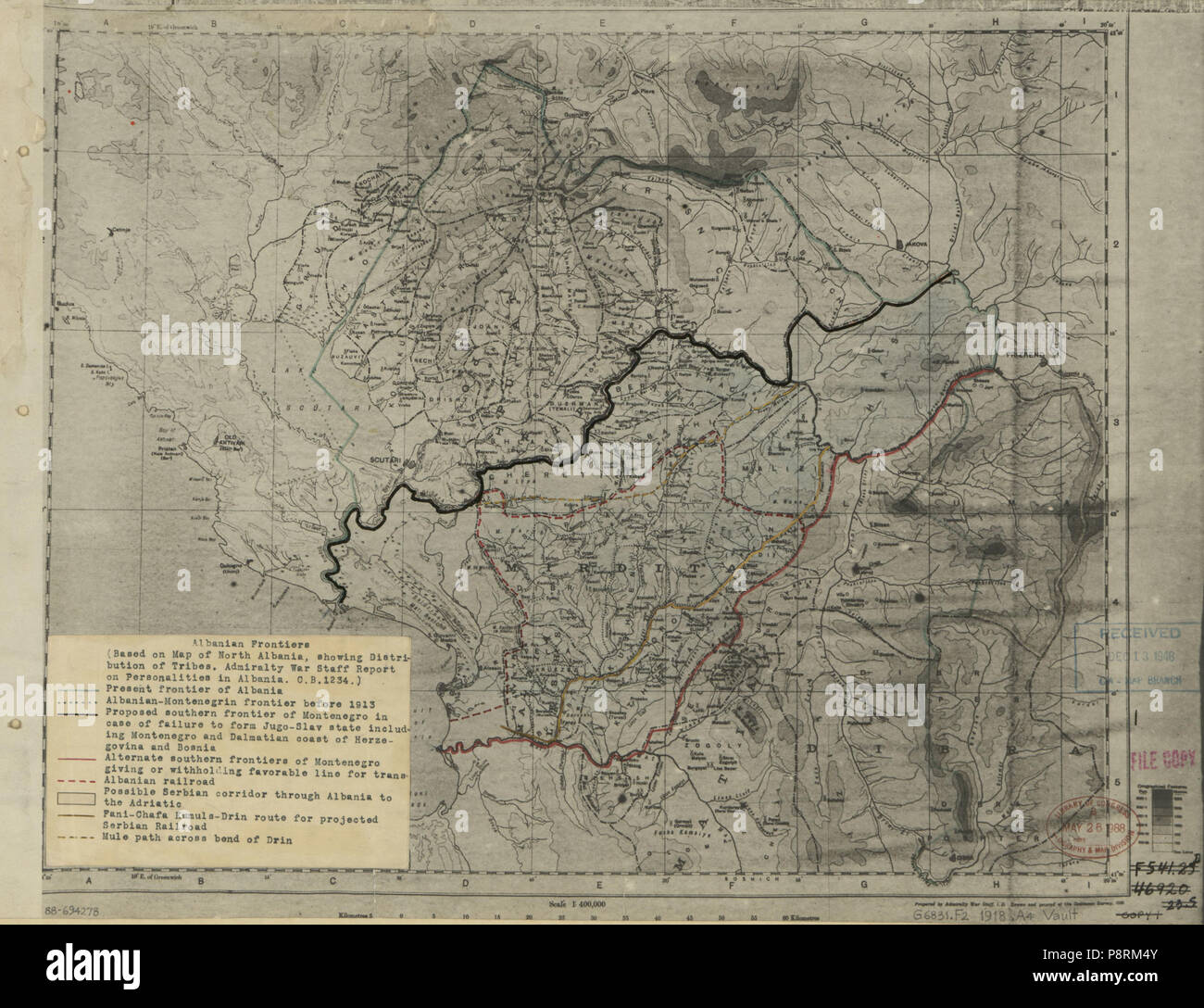 . 32 frontiere albanesi. LOC 88694278 Foto Stock