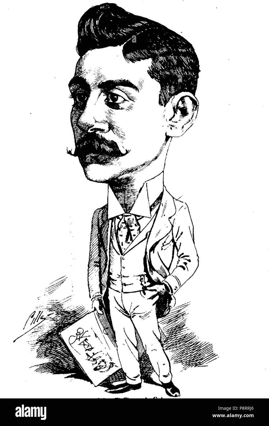 410 Manuel S. Pichardo, de Cilla, Madrid Cómico, 12-07-1890 (ritagliate) Foto Stock