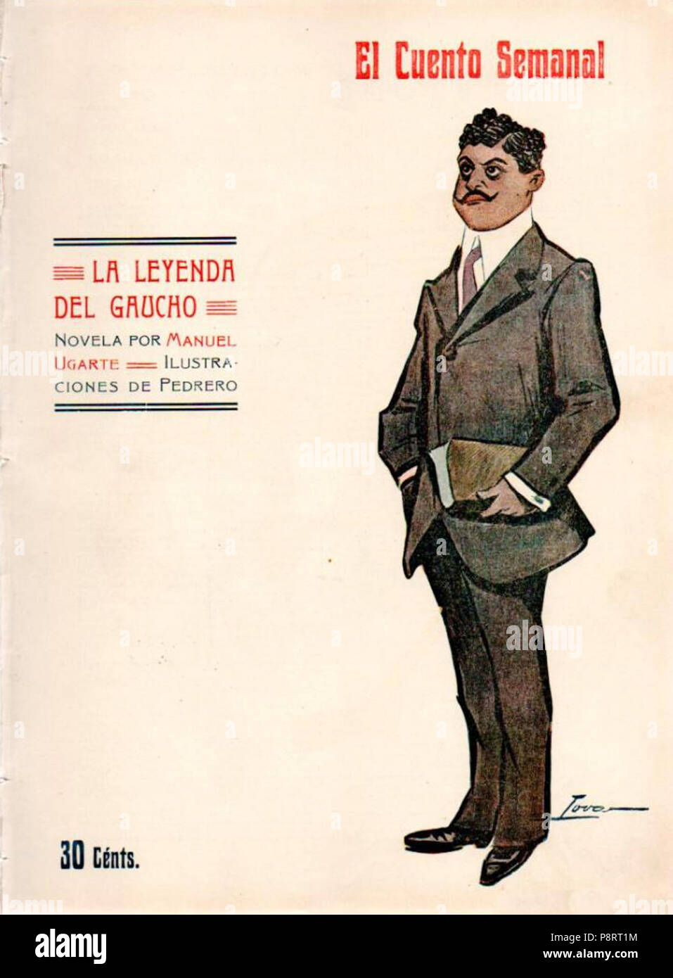 . 14 1907-07-19, El Cuento Semanal, La leyenda del gaucho, de Manuel Ugarte, Tovar Foto Stock