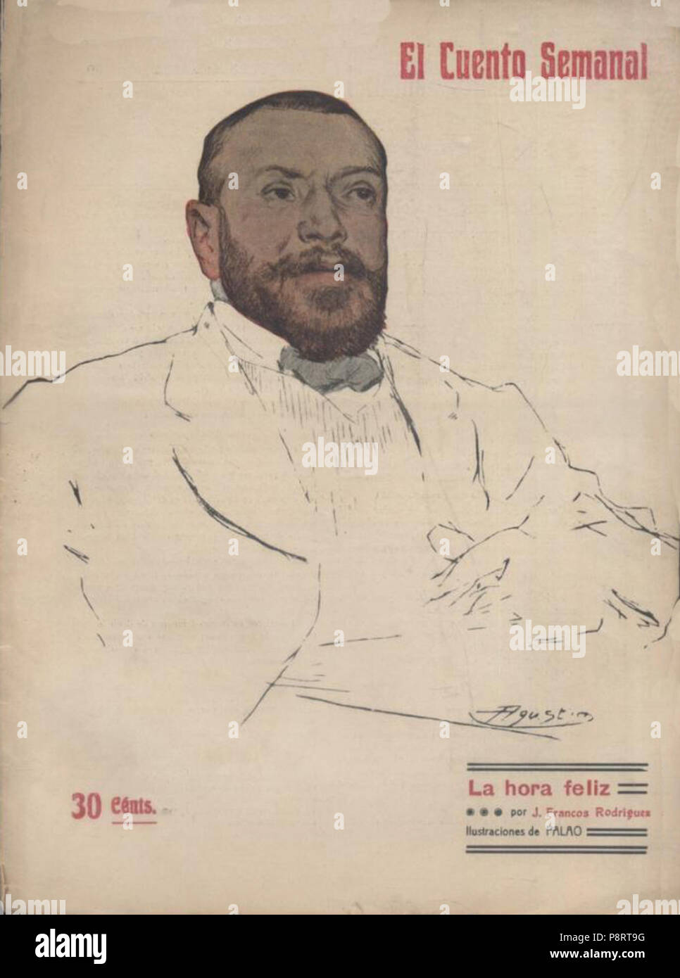15 1909-06-25, El Cuento Semanal, La hora feliz de Francos José Rodríguez, Agustín nº130 Foto Stock