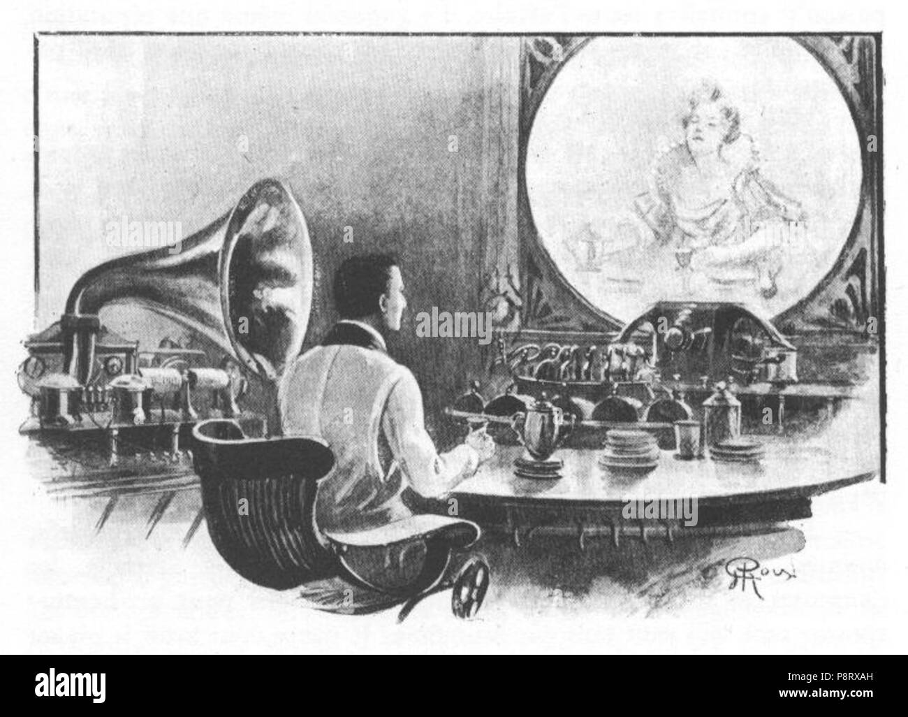 2 'La Journée d'onu journaliste américain en 2889' da George Roux 1 Foto Stock