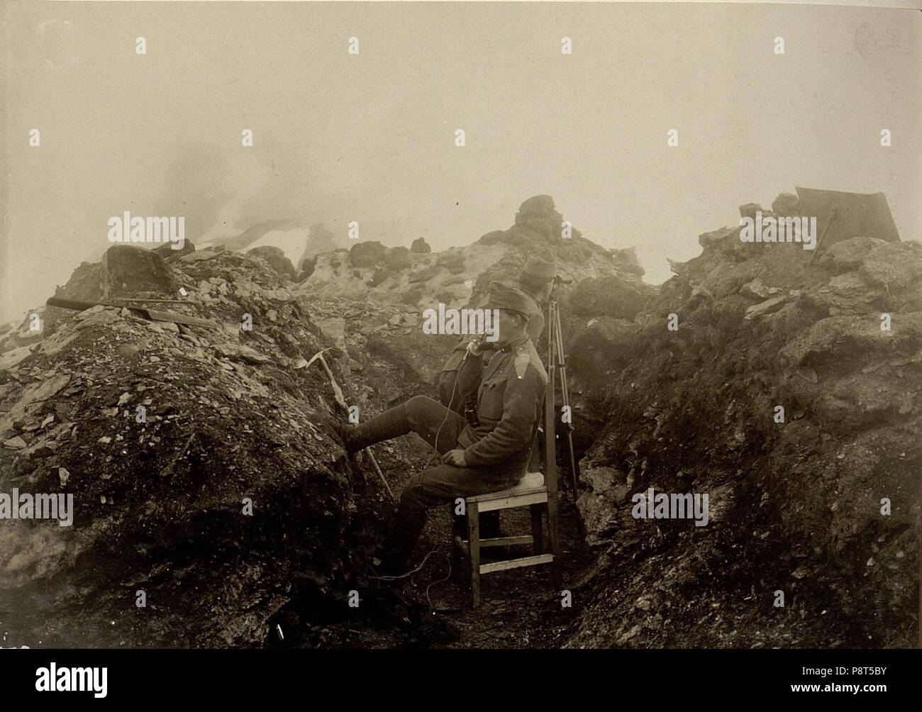 40 Artillerie Beobachtungsstand auf der grossen Schönleitenschneid. (BildID 15465677) Foto Stock