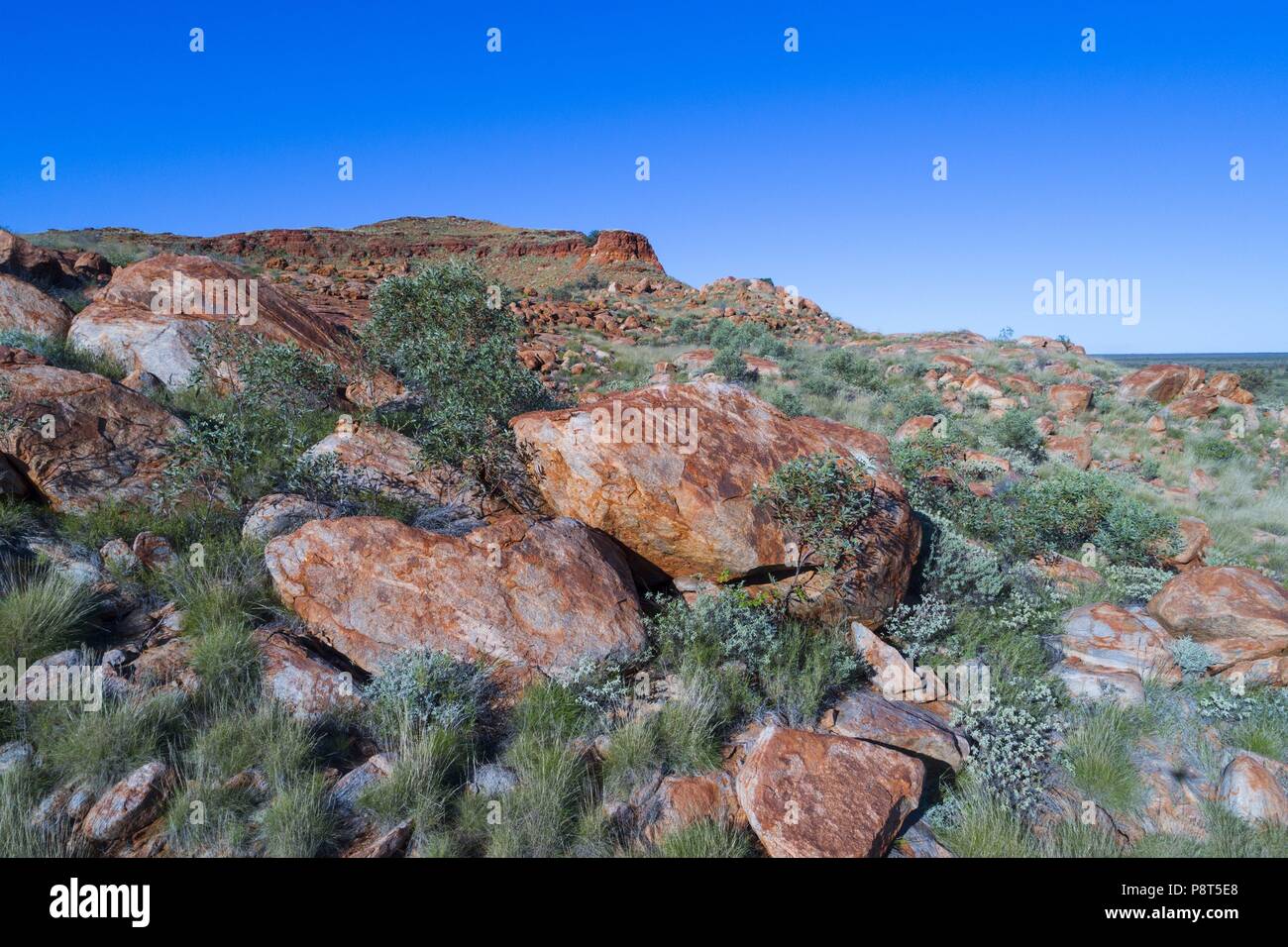 Paesaggio di roccia nell'outback australiano, Pilbara, Northwest Australia | Utilizzo di tutto il mondo Foto Stock