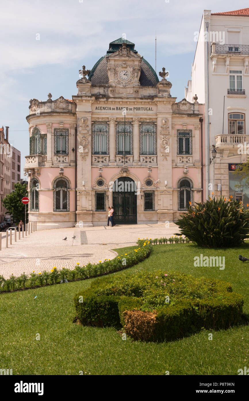 Agencia do Banco de Portugal a Coimbra, Portogallo Foto Stock
