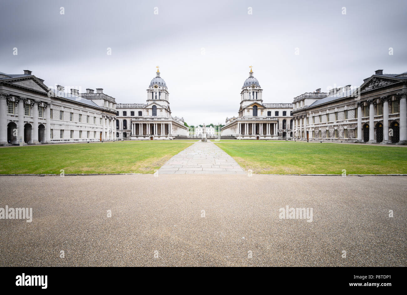 Esposizione a lungo un ampio angolo di visione dell'Osservatorio Reale di Greenwich, Londra Foto Stock