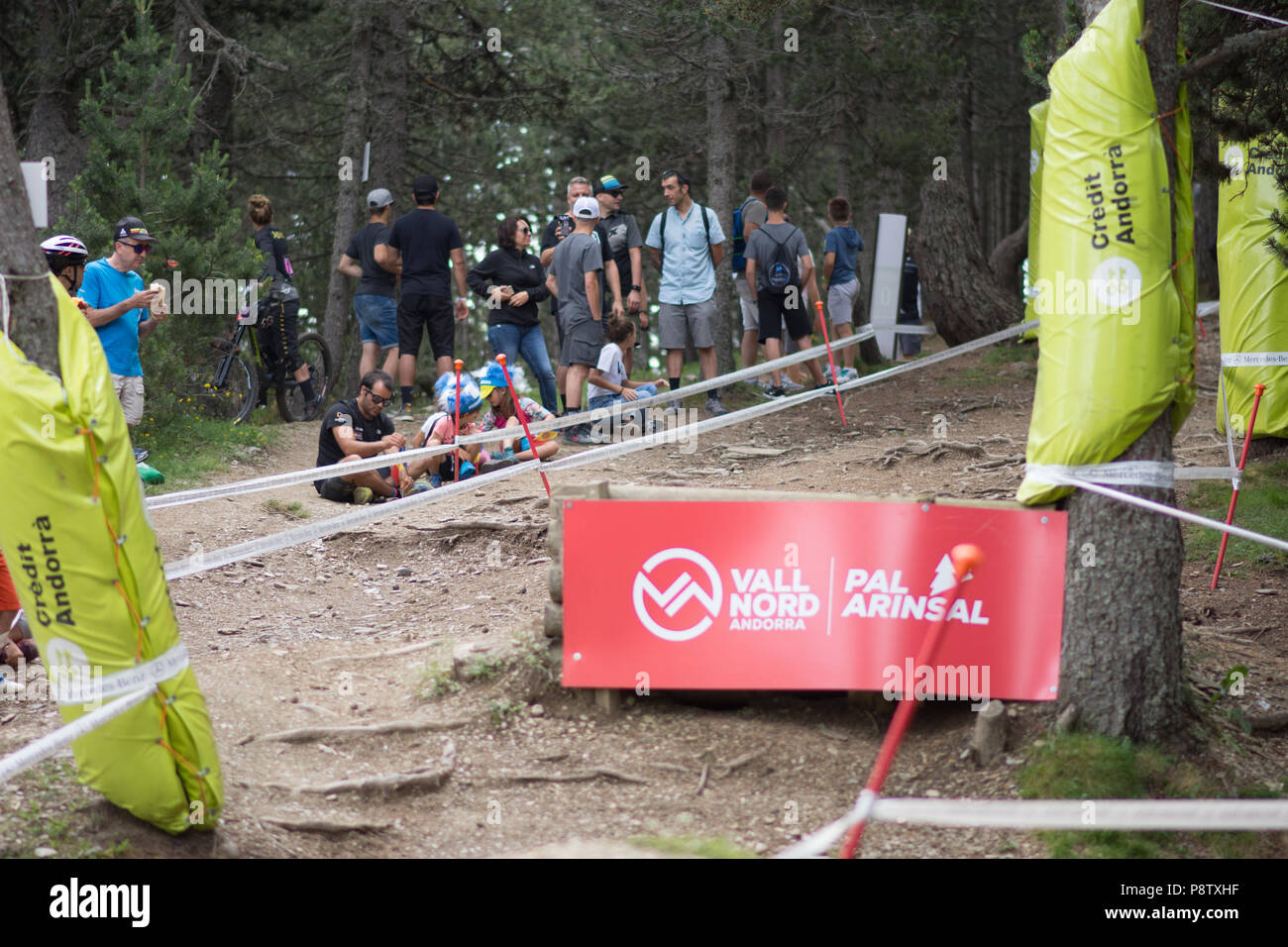 Vallnord, Andorra. 13 luglio 2018. UCI DI COPPA DEL MONDO ANDORRA VALLNORD 2019 Credit: Martin Silva Cosentino/Alamy Live News Foto Stock