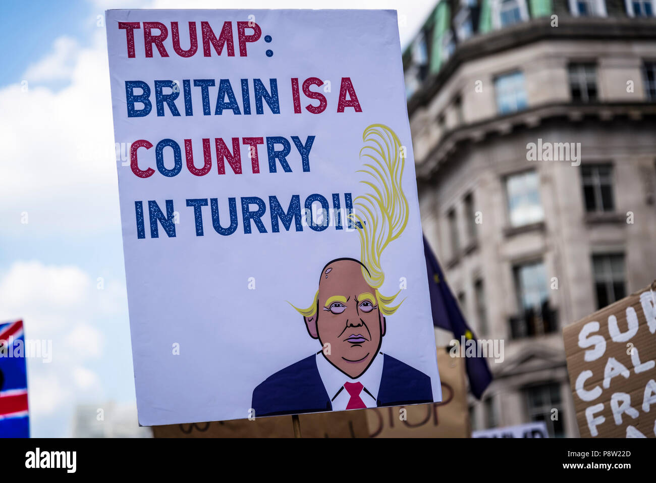 Londra, Regno Unito. 13 Luglio 2018.Anti-Trump dimostrazione, la Gran Bretagna è un paese in fermento, London, Regno Unito 13.07.2018 Credito: Bjanka Kadic/Alamy Live News Foto Stock