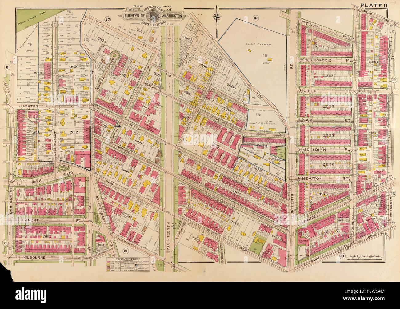 49 Baist immobiliare atlas di indagini di Washington, il Distretto di Columbia - completo in quattro volumi LOC40000002-14 mappa Foto Stock