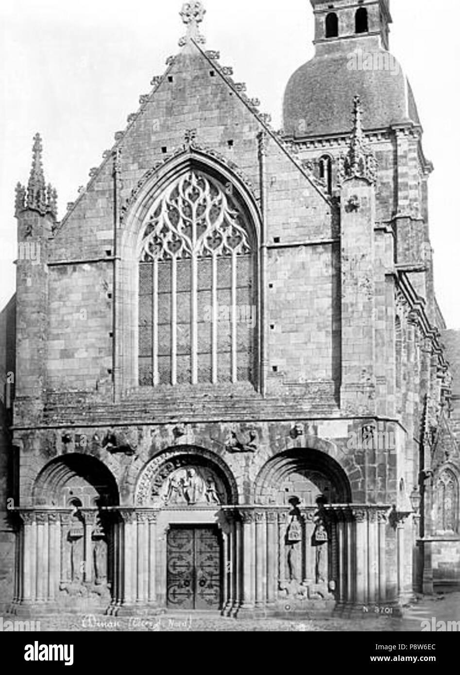 51 Basilique Saint-Sauveur de Dinan (Côtes d'Armor), facciata occidentale Sap01 mh p003701 Foto Stock