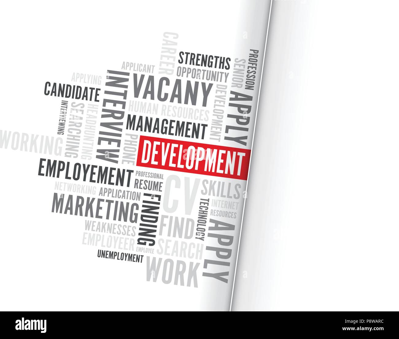 Sviluppo di sfondo di parola Illustrazione Vettoriale