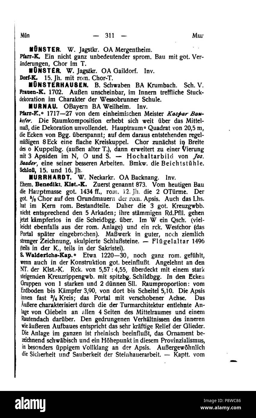 96 De Handbuch der deutschen Kunstdenkmäler III 326 Foto Stock