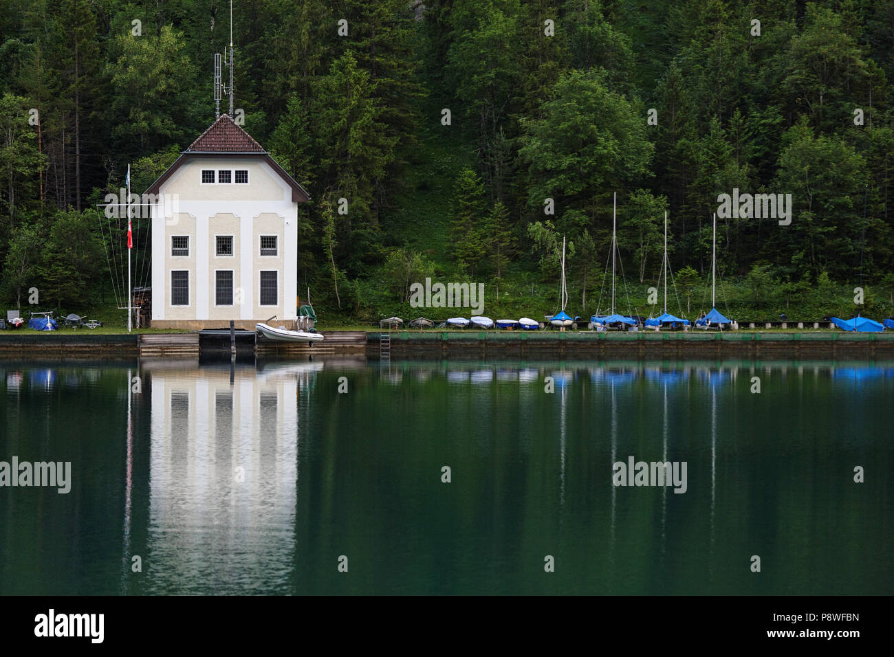 Casa di montagna lago Plansee, Tirolo, Austria Foto Stock