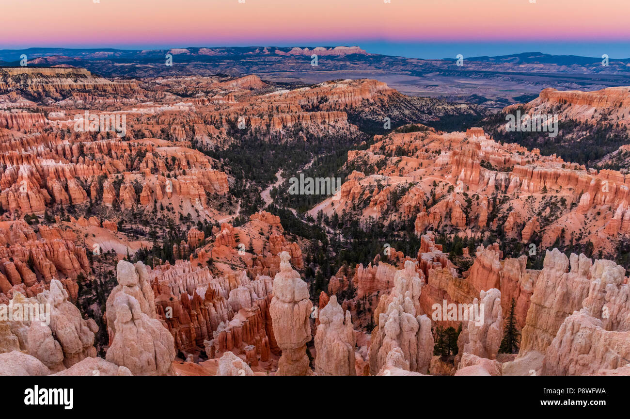 Alba al tramonto punto nel Parco Nazionale di Bryce Canyon dello Utah Foto Stock
