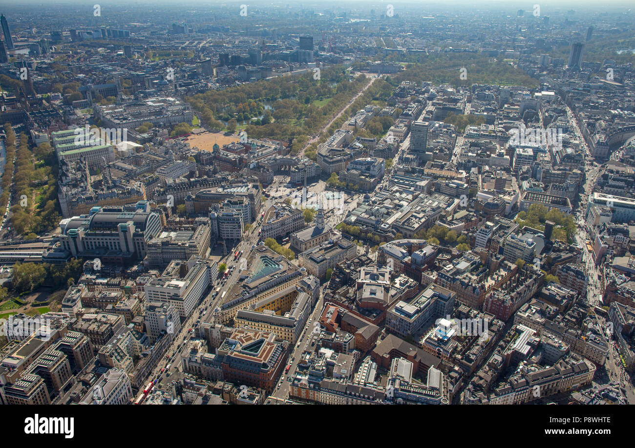 Londra vista aerea del West End. Foto Stock