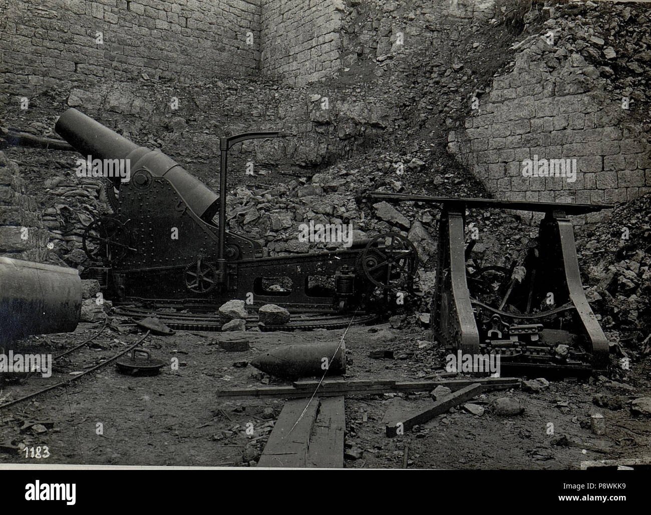 73 Campomolon. Italienisches 28cm Geschütz. (BildID 15640658) Foto Stock