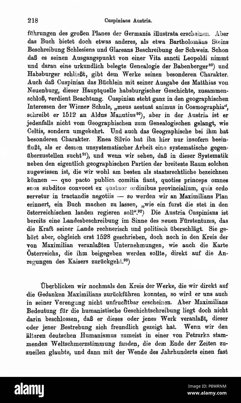 . 94 De Geschichtsauffassung 218 Foto Stock