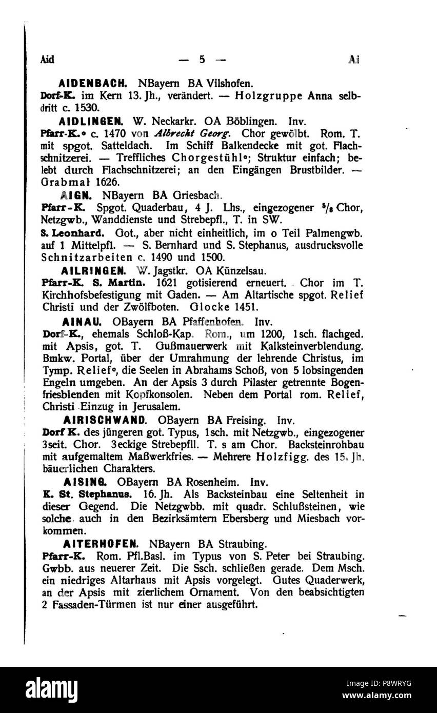 95 De Handbuch der deutschen Kunstdenkmäler III 020 Foto Stock