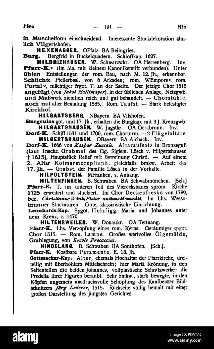 96 De Handbuch der deutschen Kunstdenkmäler III 206 Foto Stock