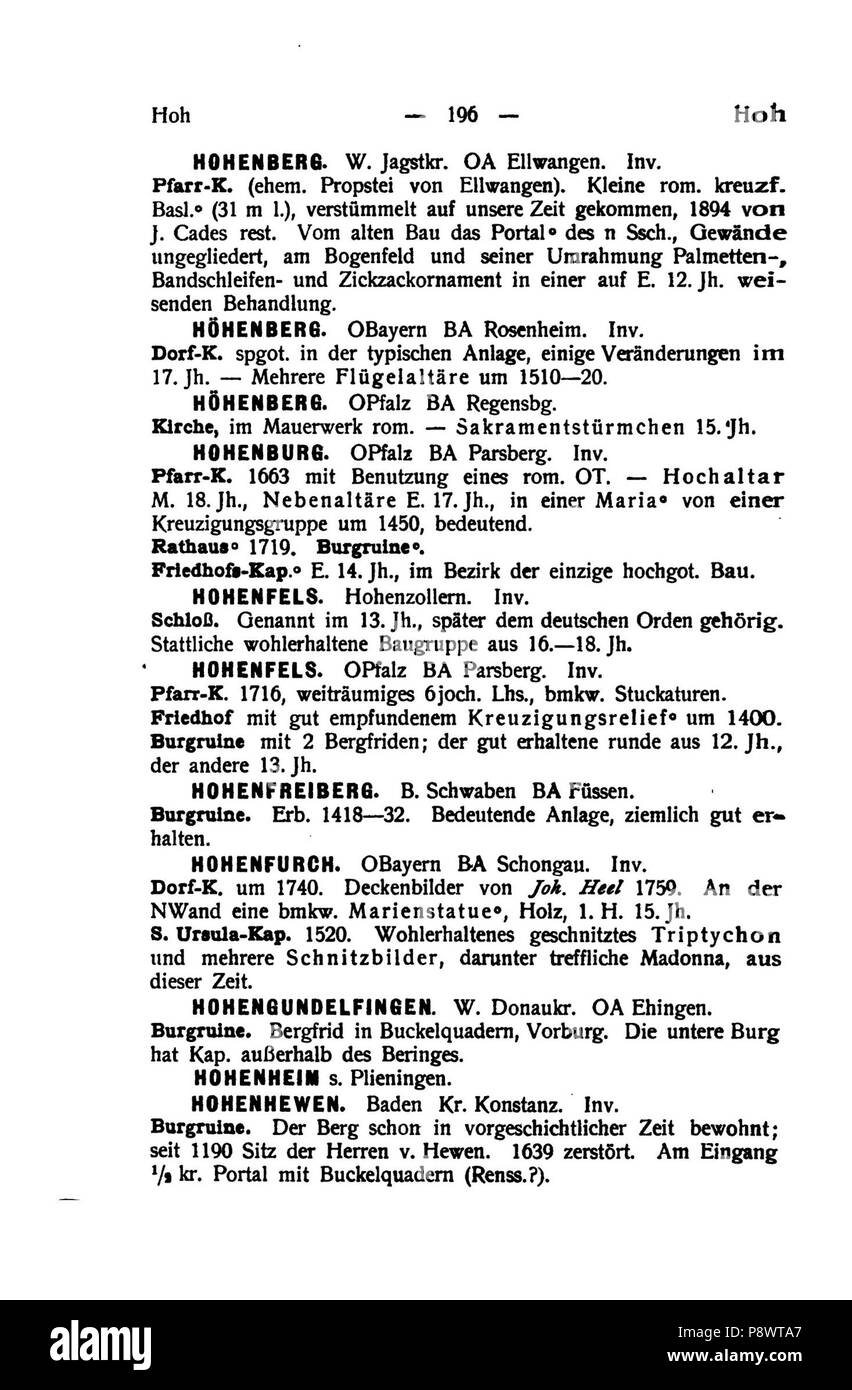 96 De Handbuch der deutschen Kunstdenkmäler III 211 Foto Stock