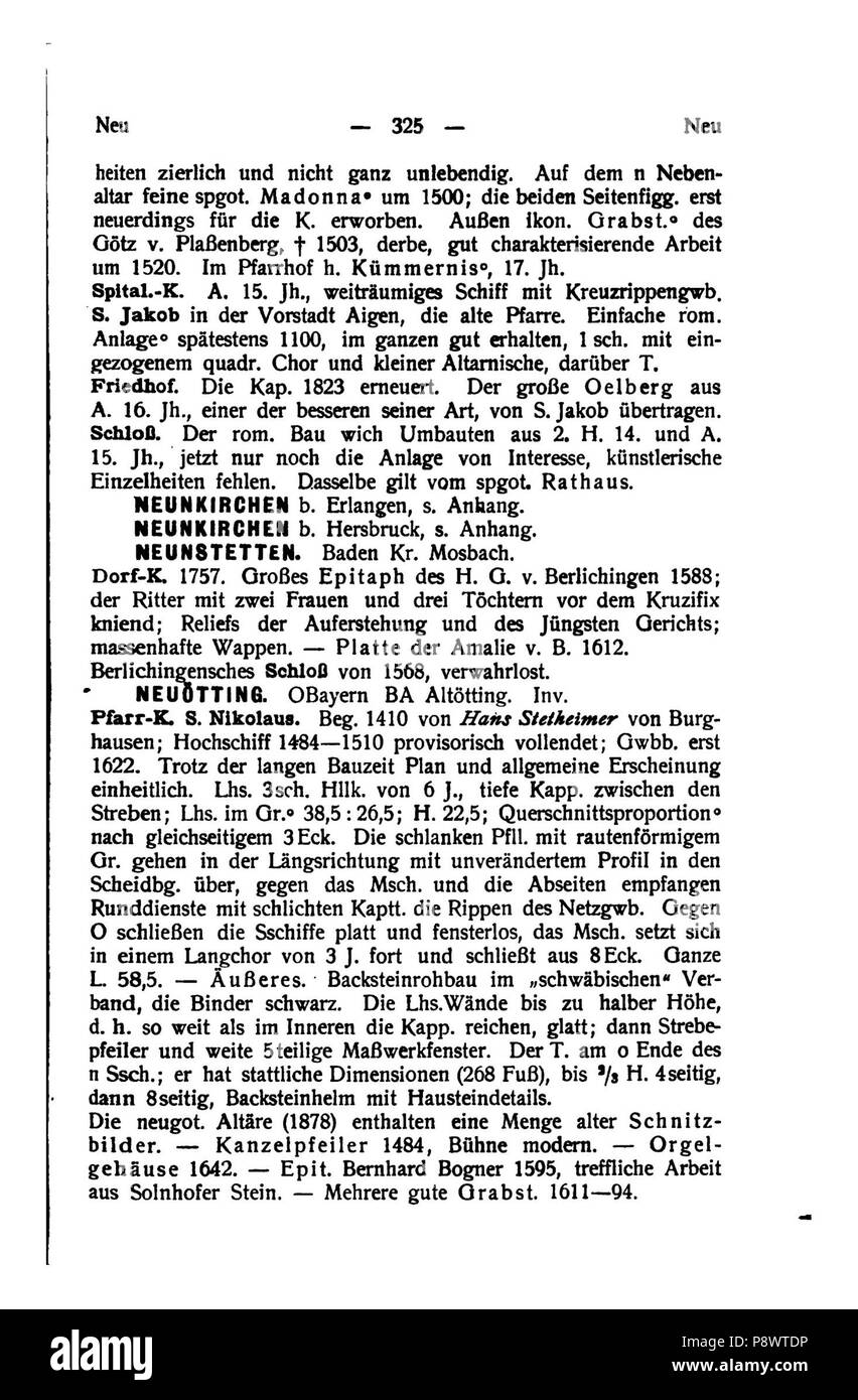 96 De Handbuch der deutschen Kunstdenkmäler III 340 Foto Stock