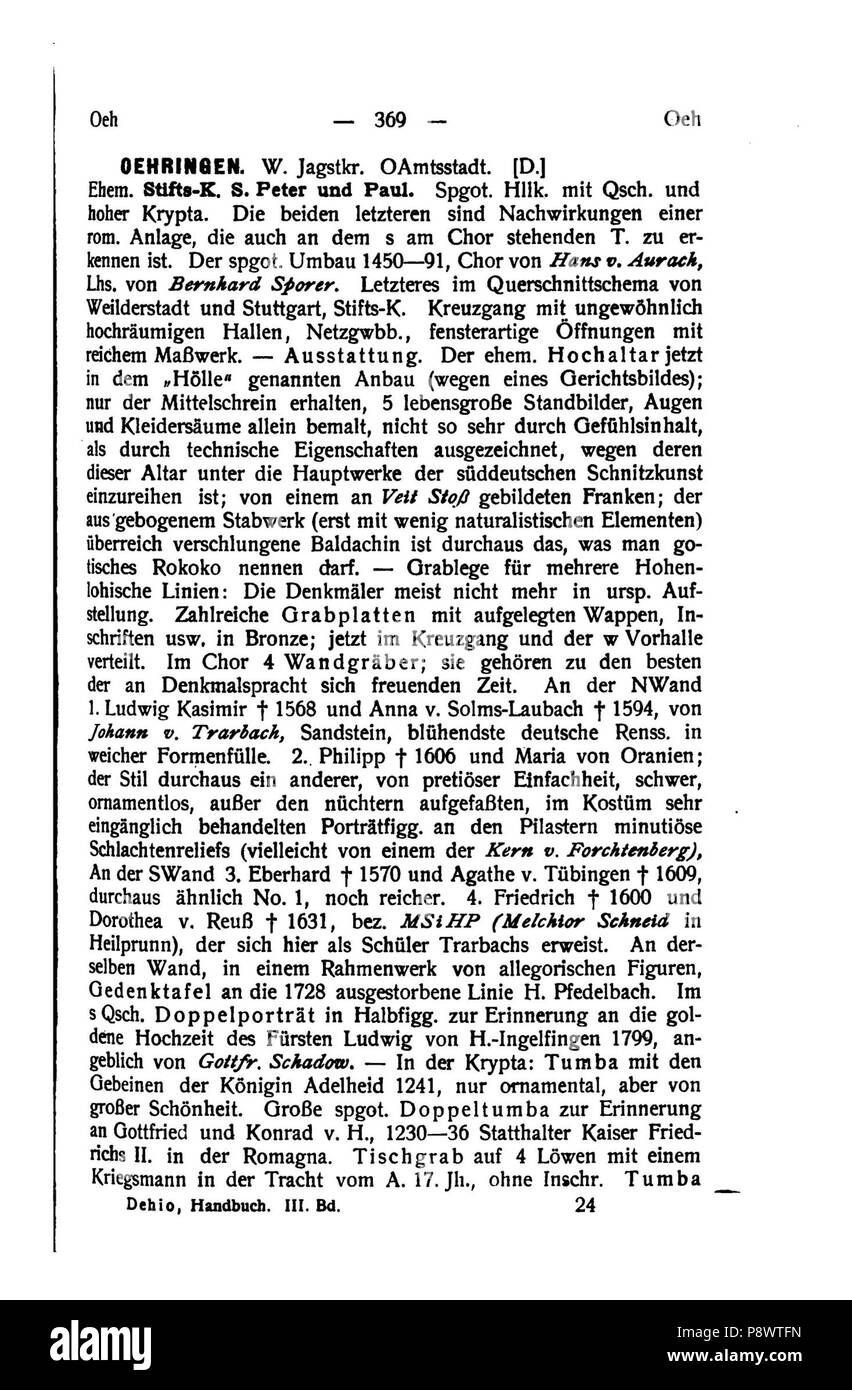 96 De Handbuch der deutschen Kunstdenkmäler III 384 Foto Stock