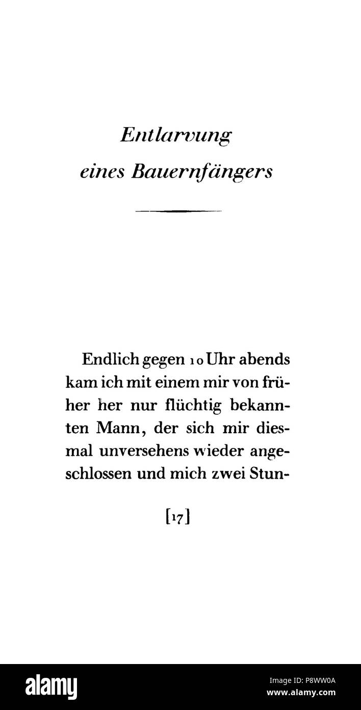 98 De Kafka Betrachtung 017 Foto Stock