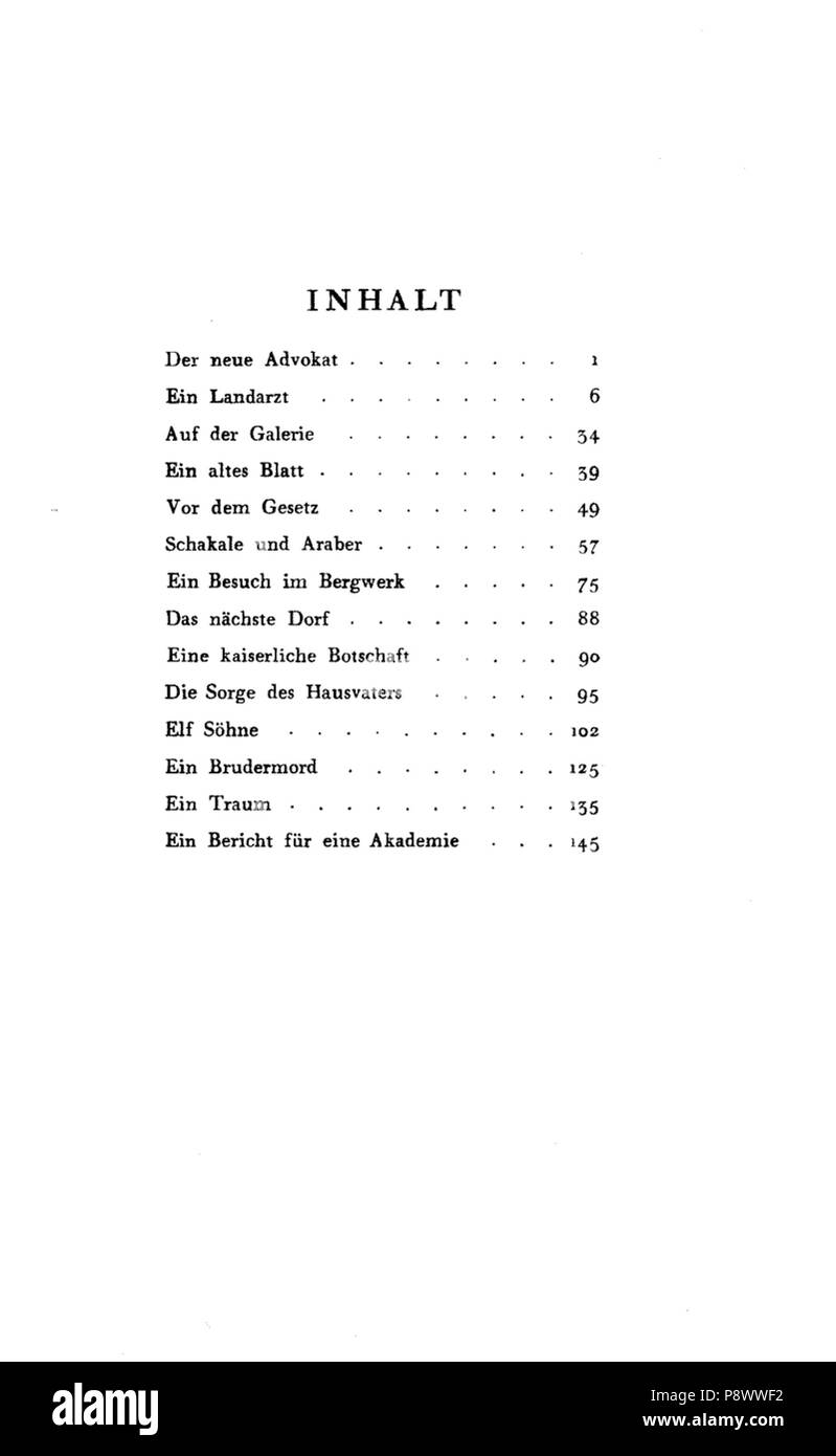 99 De Kafka Landarzt 190 Foto Stock