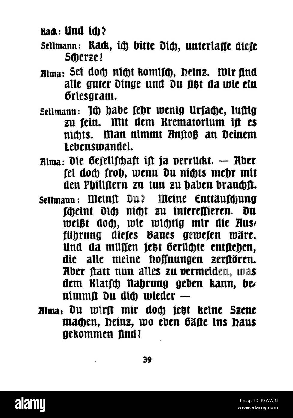 . 100 De Kain-Kalender 1912 39 Foto Stock