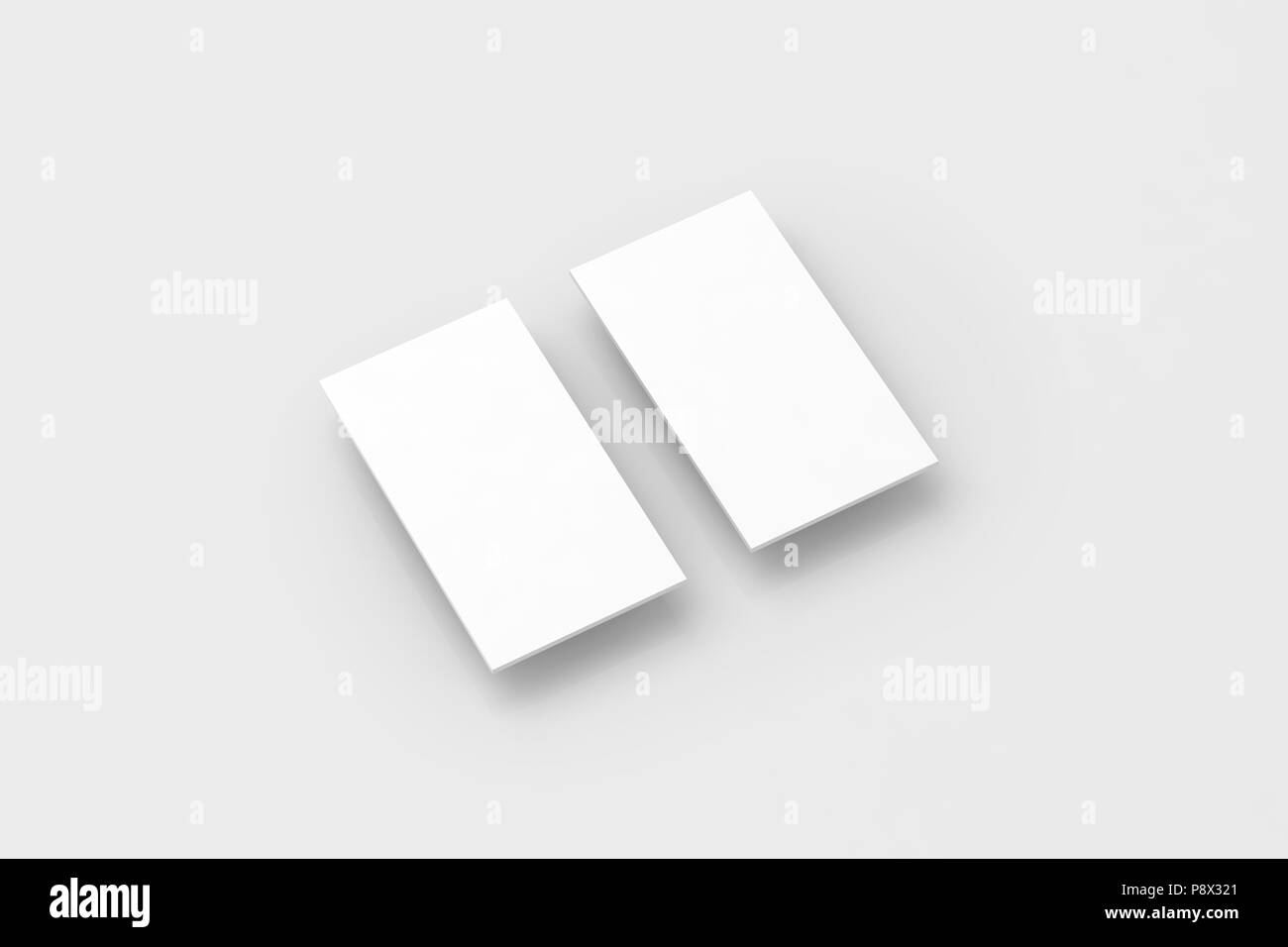 Blank rettangoli bianchi per il display del telefono design app mockup, percorso di clipping, rendering 3d. Sito Web interface mock up. Sito web del modello di interfaccia utente per browser s Foto Stock
