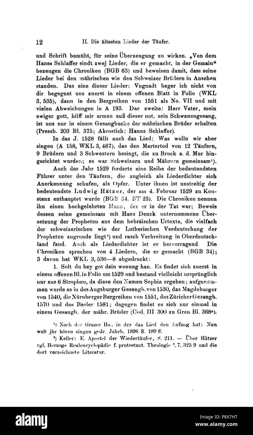89 De Die Lieder der Wiedertäufer (Wolkan) 034 Foto Stock