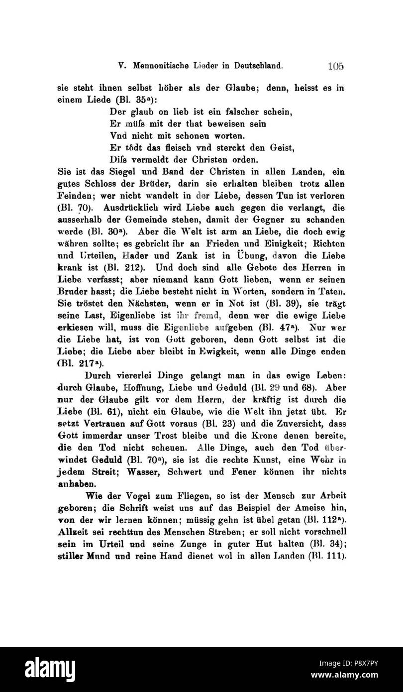 90 De Die Lieder der Wiedertäufer (Wolkan) 127 Foto Stock