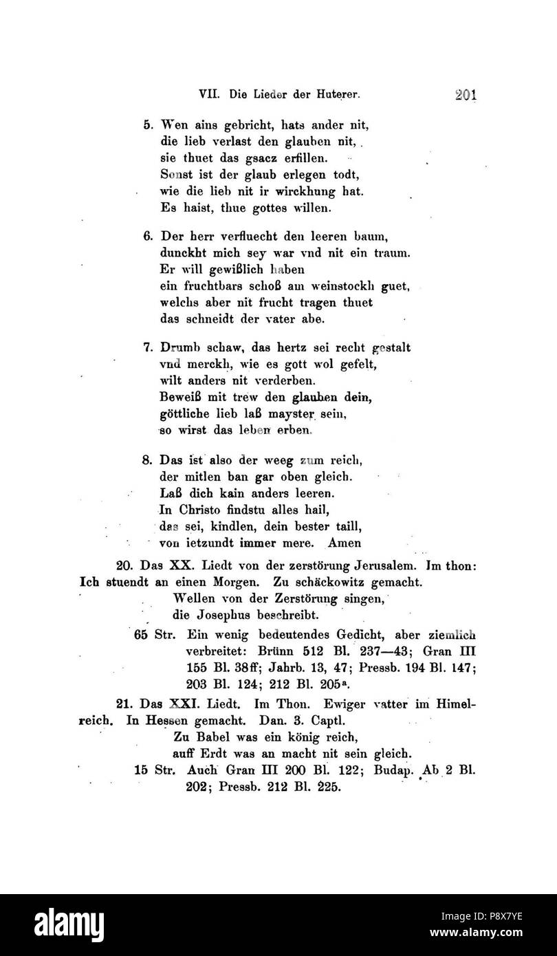 90 De Die Lieder der Wiedertäufer (Wolkan) 223 Foto Stock