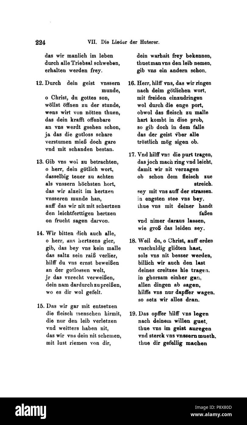 90 De Die Lieder der Wiedertäufer (Wolkan) 246 Foto Stock