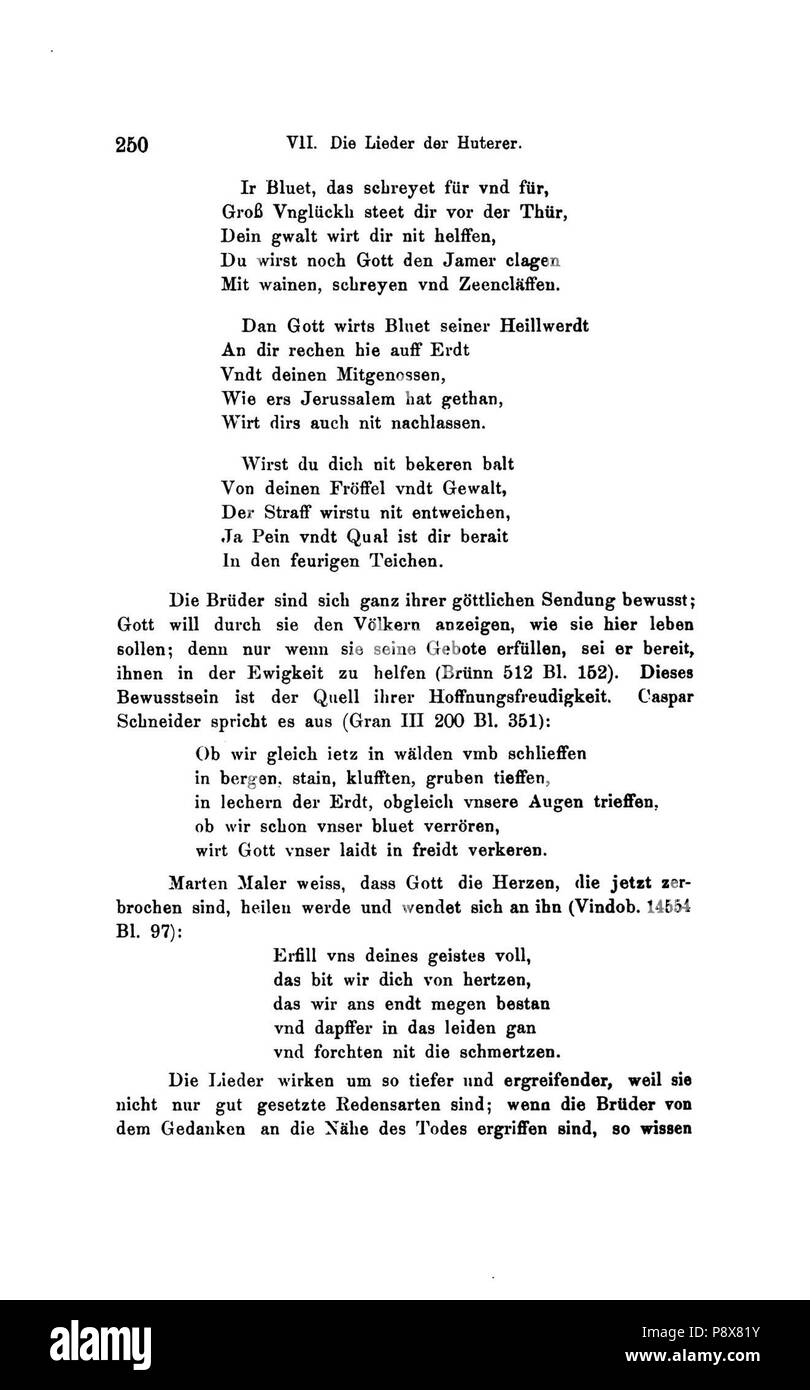 90 De Die Lieder der Wiedertäufer (Wolkan) 272 Foto Stock