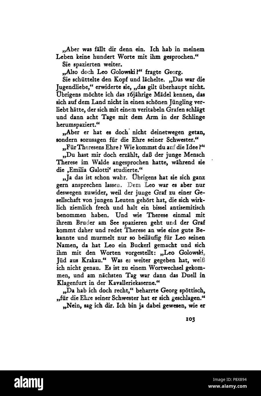 . 91 De: Gesammelte Werke III (Schnitzler) 107 Foto Stock