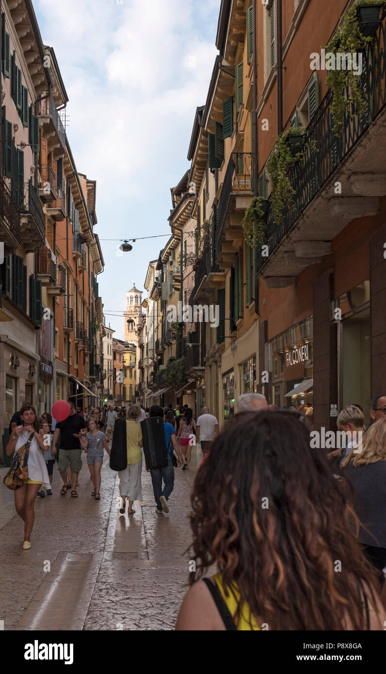 Il centro storico di Verona, Italia Foto Stock