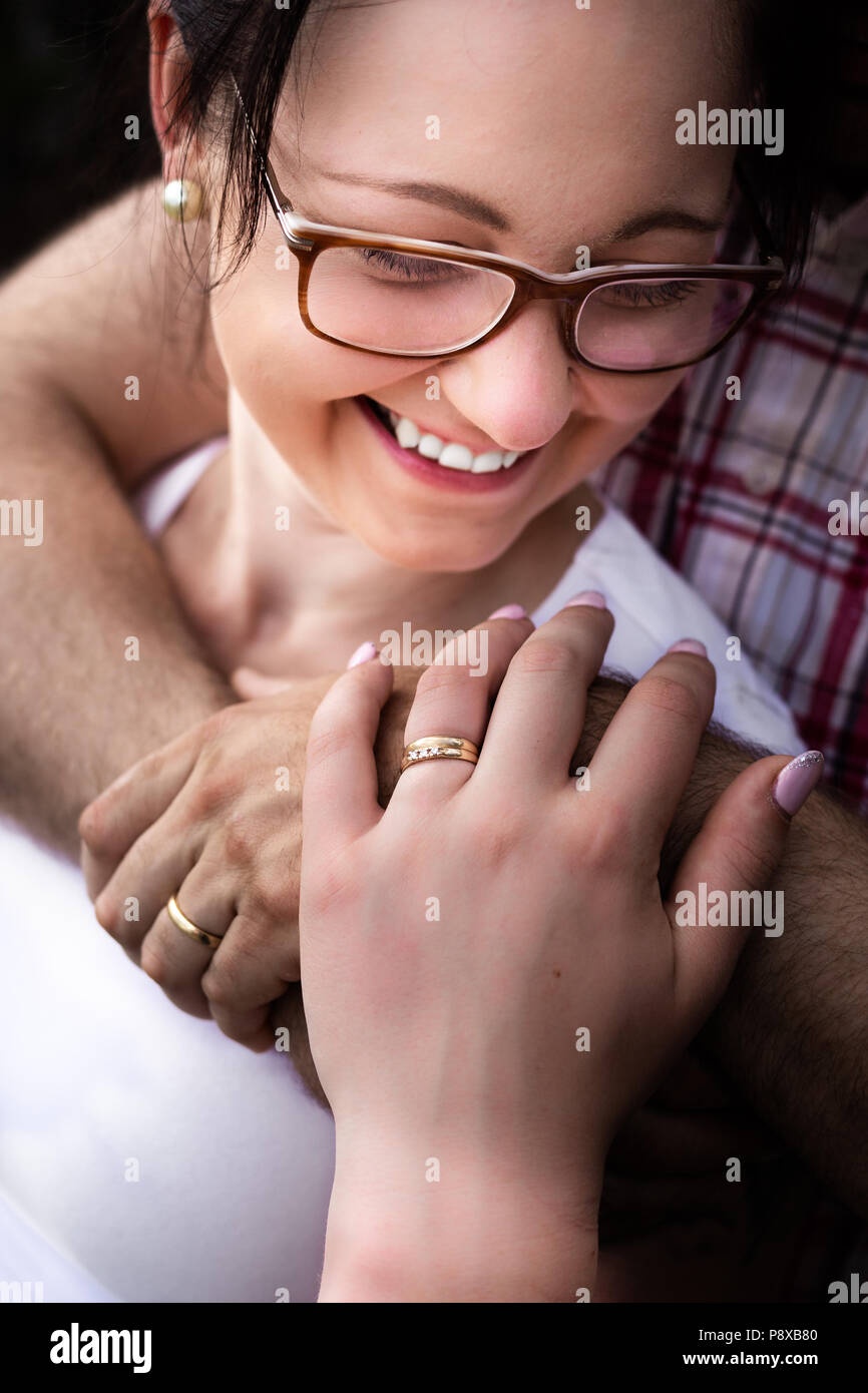 Foto di coppie per impegno foto e salvare la data delle foto Foto Stock