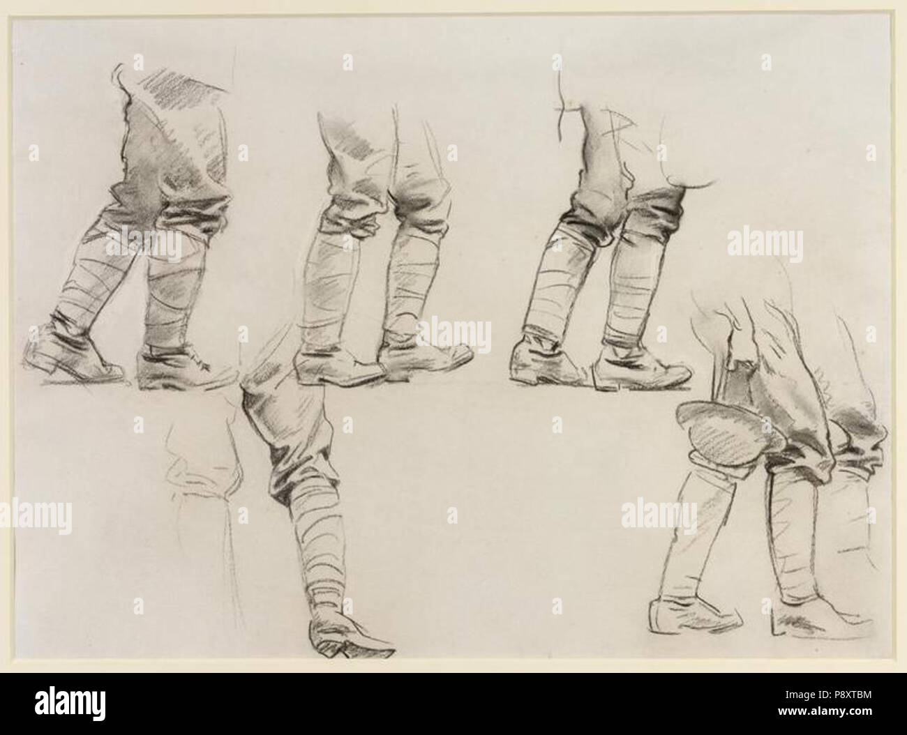 . 287 cinque studi di gambe Foto Stock