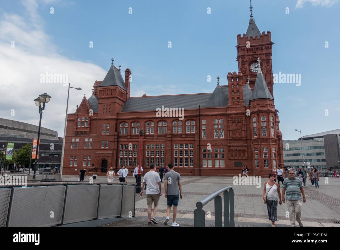 Edilizia e architettura in Cardiff City Centre, Wales, Regno Unito Foto Stock