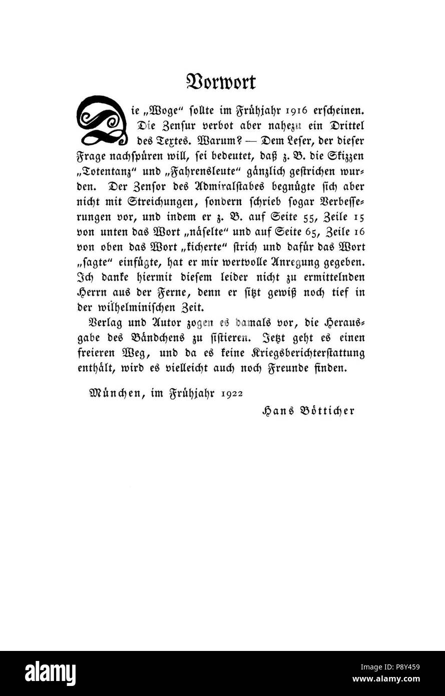 . 258 Die Woge (Ringelnatz) 007 Foto Stock