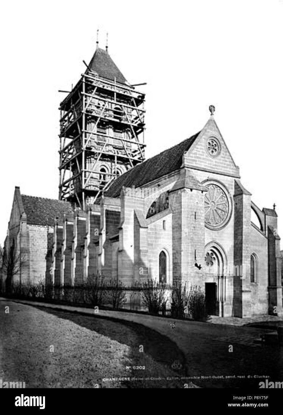 267 Eglise Notre Dame de l'Assomption - Ensemble nord-ouest - Champagne-sur-Oise - Médiathèque de l'architecture et du patrimoine - APMH00006202 Foto Stock