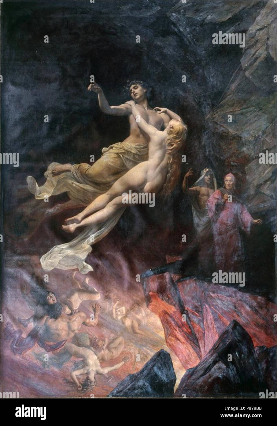 279 Eugène Deully - Dante et Virgile aux Enfers Foto Stock