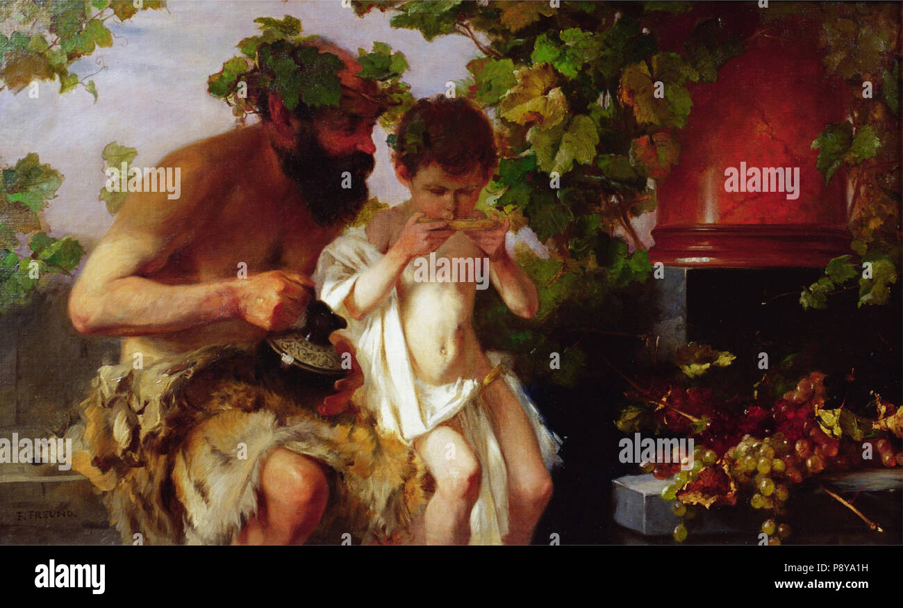 . 290 Fritz Freund - il suo primo sorso di vino Foto Stock