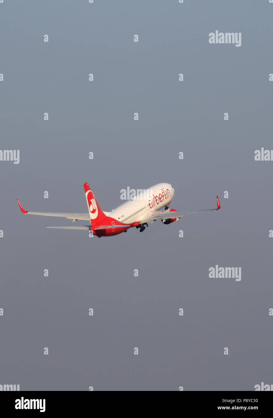 Berlino, Germania, Boeing 737-800 della fallita compagnia aerea Air Berlin dopo l'avvio Foto Stock